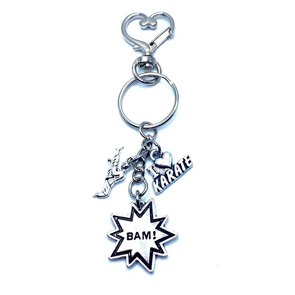 Karate Keychain Bag Charm May Be Personalized - Picture 1 of 7